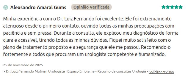 Depoimento Google Dr. Luiz Fernando Molina