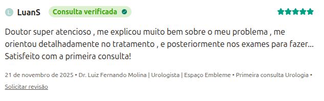 Depoimento Google Dr. Luiz Fernando Molina